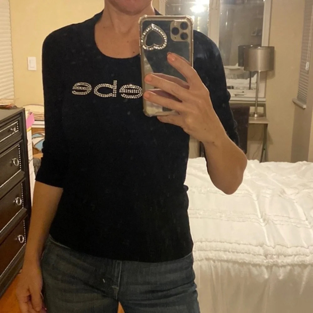 Bebe Rhinestone‎ Sweater​ - Picture 2 of 12